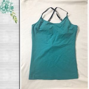 Teal & Glitter Athletic Top
